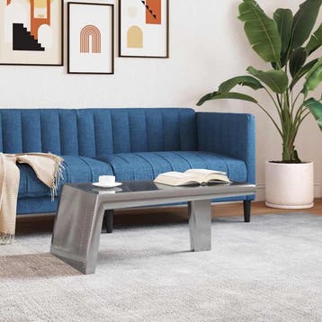 vidaXL Salontafel Aviator vintage luchtvaartstijl aluminium, Huis en Inrichting, Verzenden, Nieuw