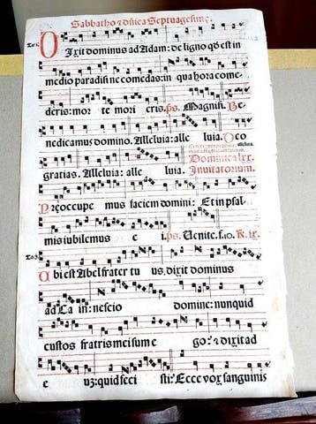 Catholic Church - Antiphonarium Romanum sheet Gregorian