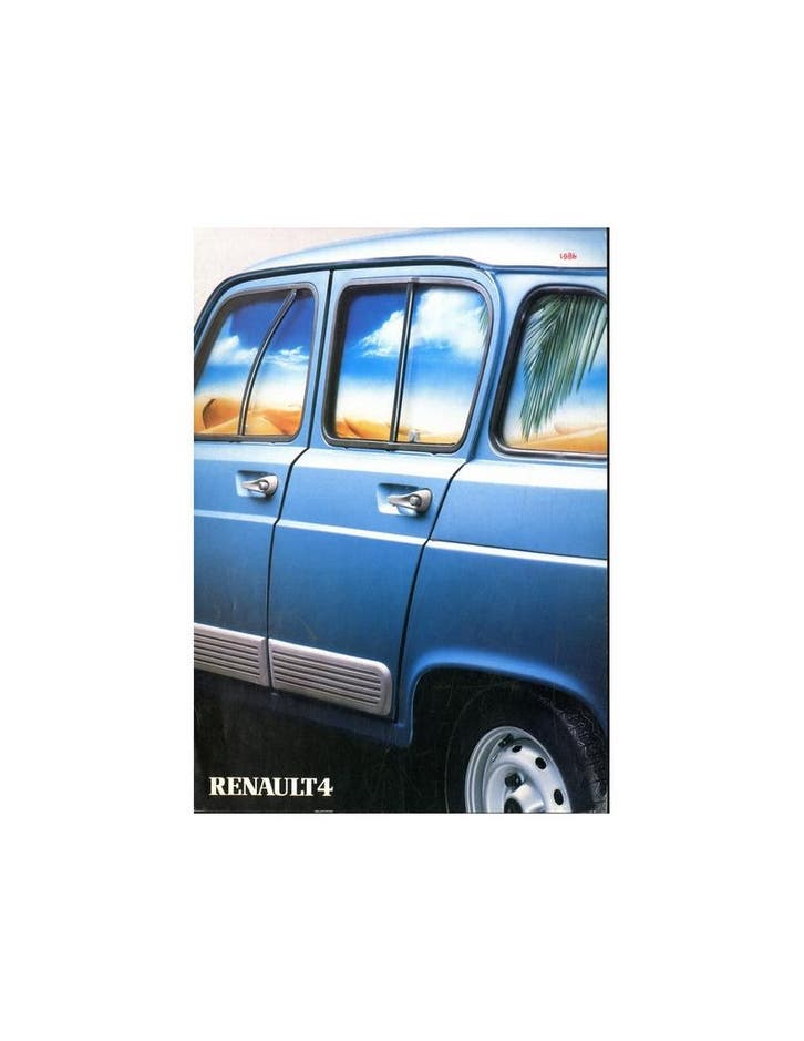1986 RENAULT 4 BROCHURE FRANS, Livres, Autos | Brochures & Magazines, Enlèvement ou Envoi