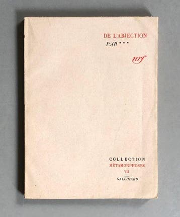 Signé ; Marcel Jouhandeau - De labjection [avec un texte