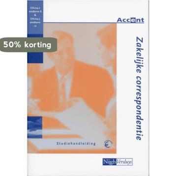 Zakelijke correspondentie / Studiehandleiding / Accent, Verzenden, Zo goed als nieuw, J. Gielen