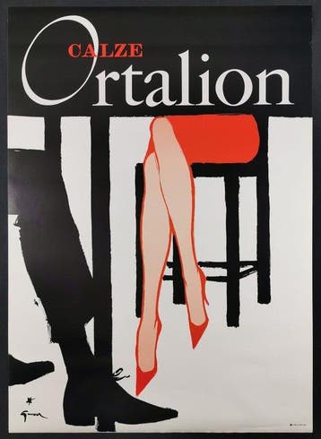 René Gruau - Calze Ortalion - Fashion - Renato Zavagli -