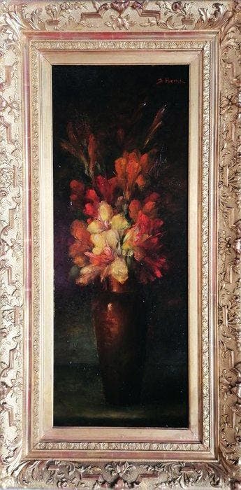 Sara Henze (1857/62-1936) - Summer still life with yellow, Antiquités & Art, Art | Peinture | Classique