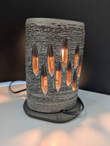 Tafellamp - Shigaraki Ware “Hechimon” keramische tafellamp, Antiek en Kunst