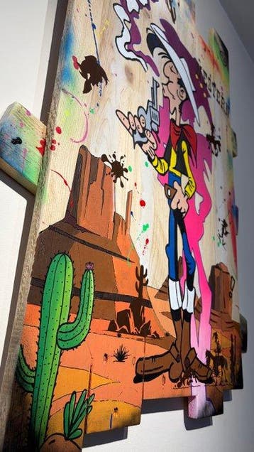 Vincent STREIFF - Lucky Luke, Hommage Pop Art