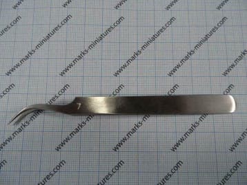 Pincet gebogen punt - RVS / antimagnetisch, Nieuw