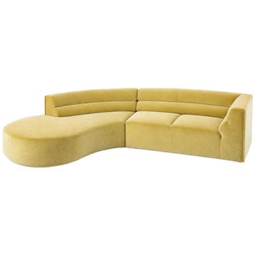 Organische Hoekzetel, Huis en Inrichting, Verzenden, 300 cm of meer, 75 tot 100 cm, Zo goed als nieuw