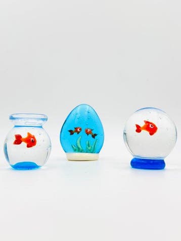 Handmade Murano glass - Sculpture, Tris di mare - 7 cm -, Antiek en Kunst