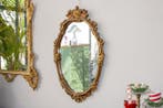 Miroir- décorations ovales en coquille (rocaille) - Bois,