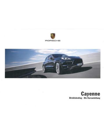 2012 PORSCHE CAYENNE VERKORT INSTRUCTIEBOEKJE DUITS