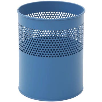 Afvalbak | Metaal | Blauw | 10L | Open | Ø235x275(h)mm, Verzenden, Nieuw in verpakking