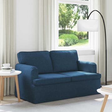 vidaXL bank / zetel Blauw 144 x 80 x 85 cm Stof, Verzenden
