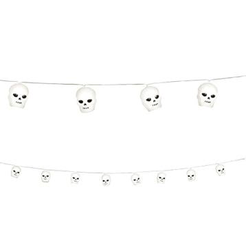 Halloween Lichtslinger Doodshoofden 1,8m, Verzenden