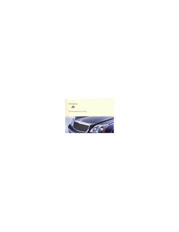 2002 MAYBACH 57 & 62 INSTRUCTIEBOEKJE DUITS