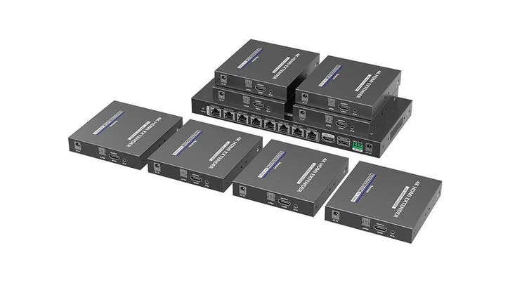 4K HDMI 8 poort extender + splitter over UTP  - Huismerk, Audio, Tv en Foto, Professionele apparaten, Ophalen of Verzenden