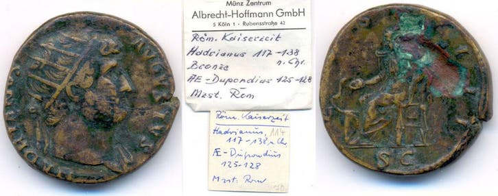 Ae-dupondius Roemisches Kaiserreich: Hadrianus, 117-138:, Timbres & Monnaies, Monnaies & Billets de banque | Collections, Envoi