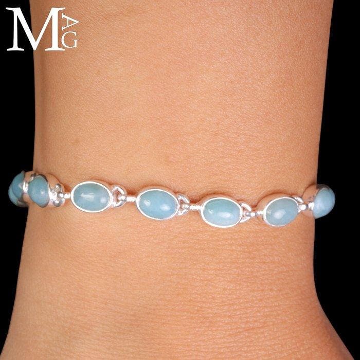 Tennisarmbanden met natuurlijke edelstenen Sterling zilveren, Verzamelen, Mineralen en Fossielen