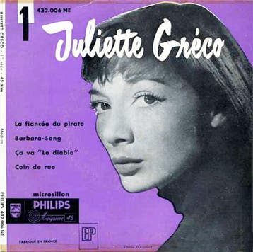 Juliette Gréco – La Fiancée Du Pirate (1re Série) EP, Verzenden