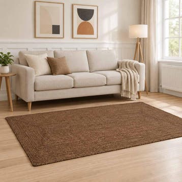 vidaXL Gebied Tapijt Grijs 100 x 200 cm Jute, Verzenden