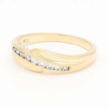 Bague - 14 carats Or jaune Diamant (Naturelle), Handtassen en Accessoires, Nieuw