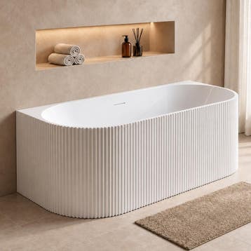 Ligbad Havana  170 x 80 x 58 cm Half Vrijstaand Bad wit, Verzenden, Nieuw