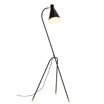 Dyberg Larsen - Staande lamp - Miles - Black - Metaal - Geen