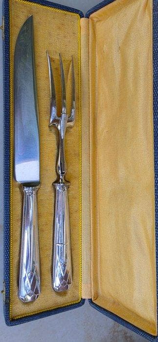 Société Prudhomme - Serveergerei (2) - .950 zilver -, Antiek en Kunst