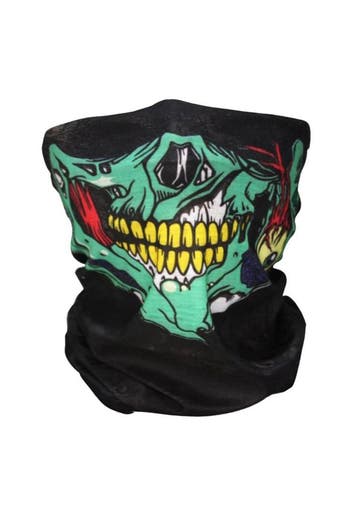 KIMU® Sjaal Skull Colsjaal Zwart Groen Geel Rood Col Masker, Ophalen of Verzenden
