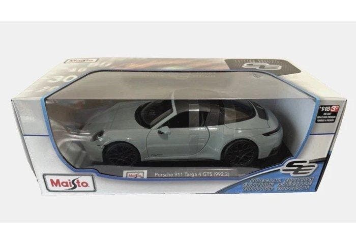 Maisto 1:18 - Modelauto - Porsche 911 Targa 4 GTS (992.2), Hobby en Vrije tijd, Modelauto's | 1:5 tot 1:12