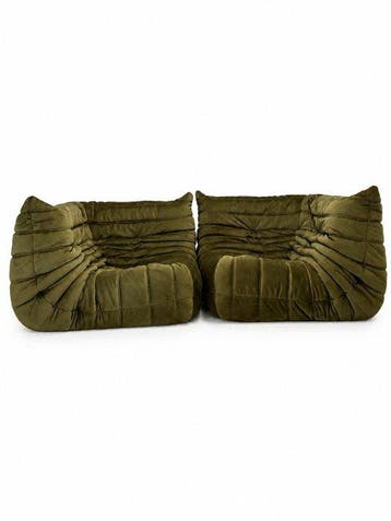 Ligne Roset - Michel Ducaroy - Canapé (2) - Togo - Velours
