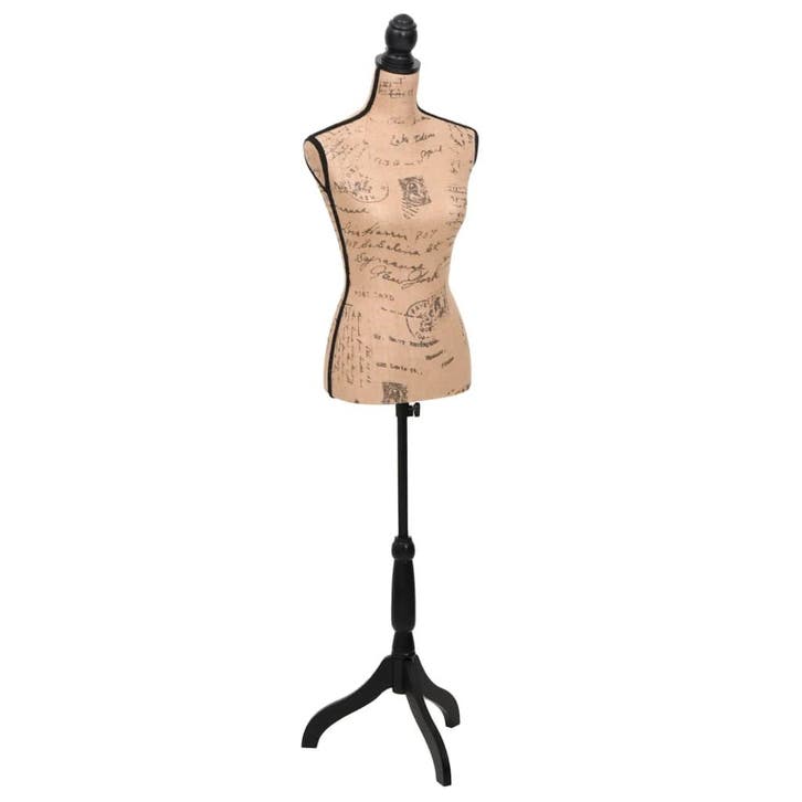 vidaXL Etalagepop torso vrouw jute bruinzwart, Huis en Inrichting, Kasten | Kleerkasten, Nieuw, Verzenden