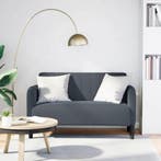 vidaXL Loveseat bank / zetel 109 cm fluweel donkergrijs, Huis en Inrichting, Zetels | Zetels, Verzenden, Nieuw