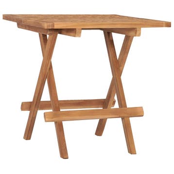 vidaXL Tuintafel inklapbaar 50x50x50 cm massief teakhout, Tuin en Terras, Tuintafels, Verzenden, Nieuw