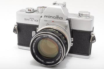 Minolta SR-T 101 + MC Rokkor-PF 1,7/55mm | Analoge camera, Nieuw