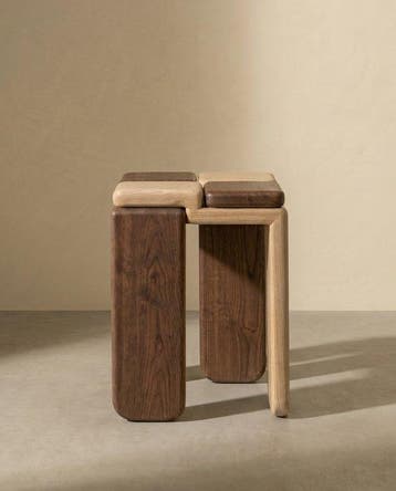 Luis Gimeno - Tabouret - Bois de frêne massif - Tabouret /