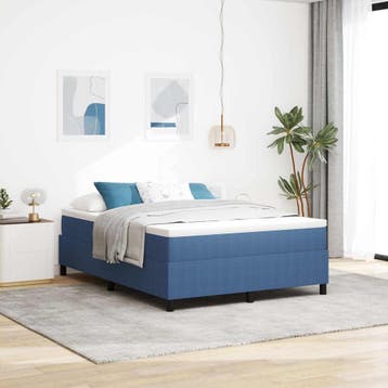 vidaXL Platformbedframe Blauw 140 x 190 cm Corduroy stof, Verzenden, Nieuw
