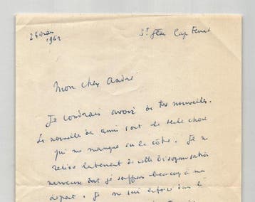 Jean Cocteau - Lettre autographe signée à son cher André -