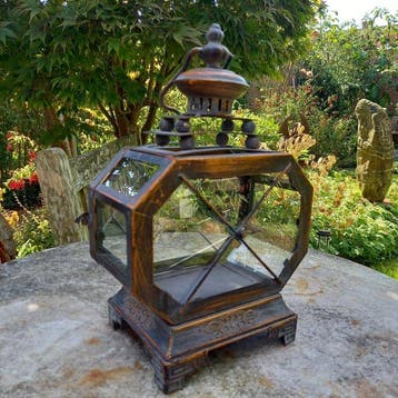 Lantaarn - Candle Lantern - 31 cm - Glas, Metaal