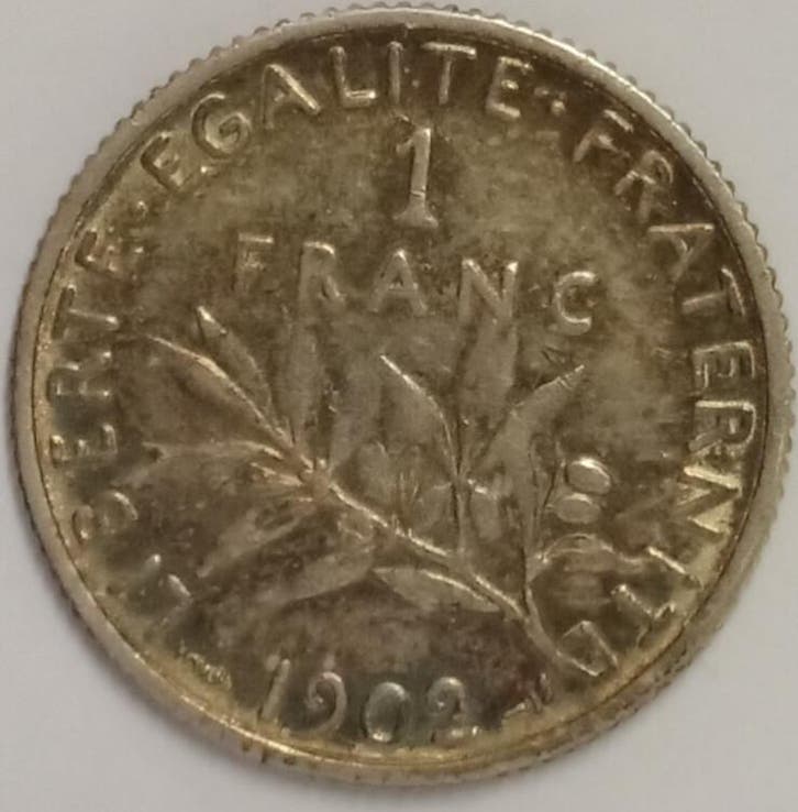 France Frankreich 1 Franc 1902 Saemann, Postzegels en Munten, Munten | Europa | Niet-Euromunten, België, Verzenden