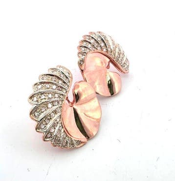 Zonder minimumprijs - Oorbellen - 9 kt. Roségoud, Zilver -