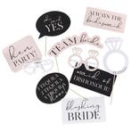 Vrijgezellenfeest Photobooth Props Team Bride 10st, Verzenden, Nieuw