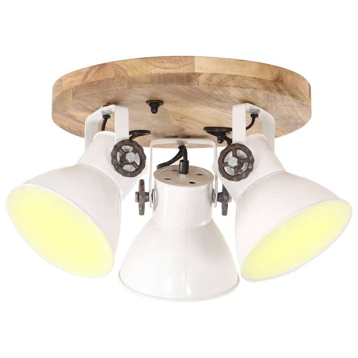 vidaXL Plafondlamp industrieel 25 W E27 42x27 cm wit, Huis en Inrichting, Lampen | Overige, Nieuw, Verzenden