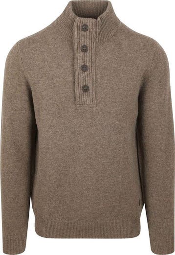 Barbour Mocker Trui Wol Taupe maat Maat 48/50 (M) Heren, Nieuw, Overige kleuren, Barbour, Verzenden