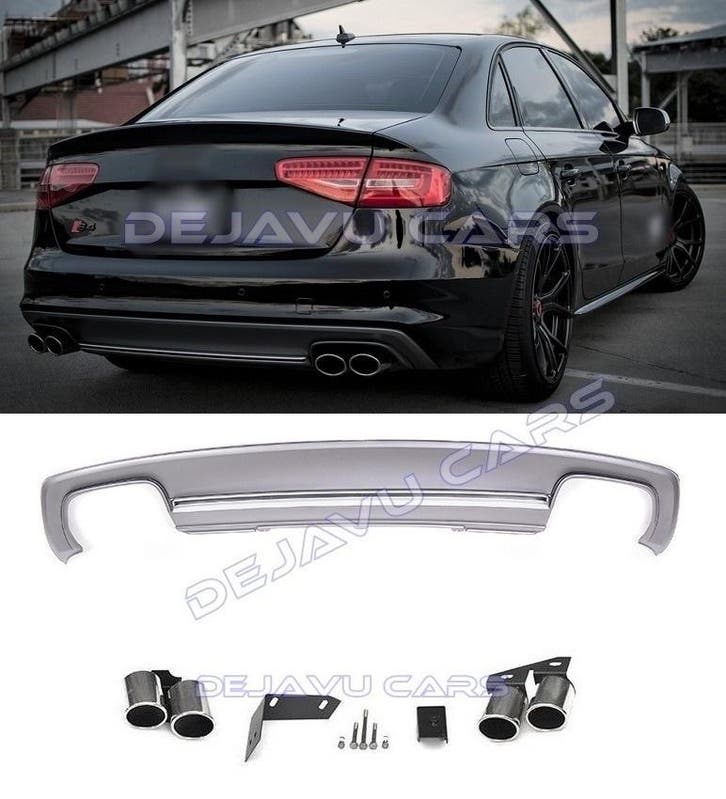 S4 Look Diffuser + Uitlaat sierstukken voor Audi A4 B8.5 (S, Autos : Divers, Tuning & Styling, Enlèvement ou Envoi