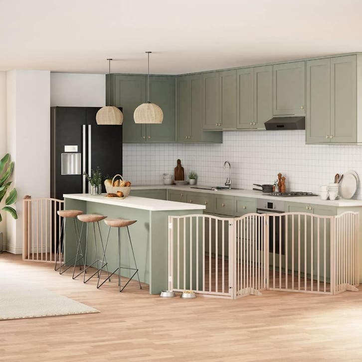 vidaXL Hondenhek inklapbaar met deur 6 panelen 480 cm, Dieren en Toebehoren, Hondenbenches, Nieuw, Verzenden