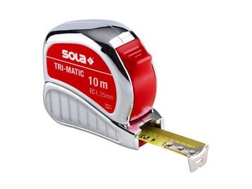 Veiling - 4x Sola rolmaat 10m x 25mm Tri-Matic, Bricolage & Construction