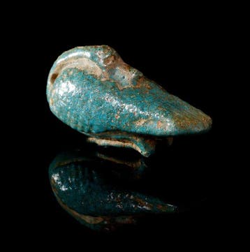 Oude Egypte, Gansfaience-amulet - 2 cm