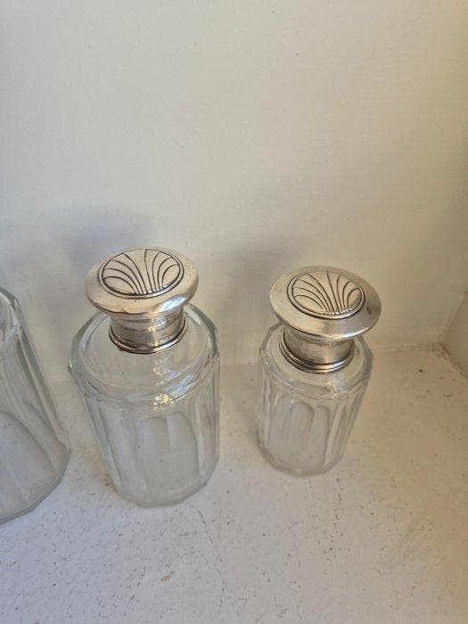 Parfumfles (4) - .925 zilver, Antiquités & Art, Antiquités | Argent & Or