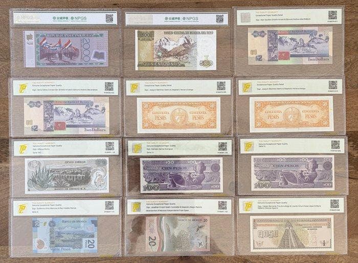 Monde. - 12 banknotes - various dates (Sans prix de réserve), Timbres & Monnaies, Billets de banque | Europe | Billets non-euro
