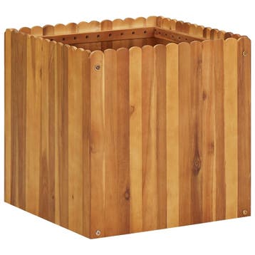 vidaXL Plantenbak verhoogd 50x50x50 cm massief acaciahout, Verzenden, Nieuw